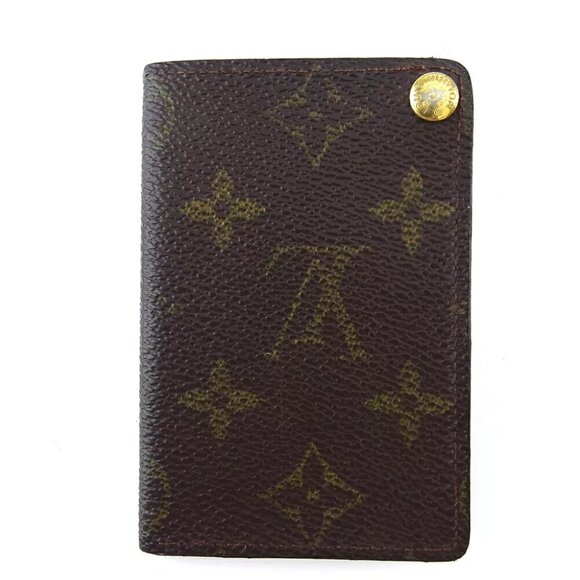 LOUIS VUITTON Card Case Monogram Beige Monogram Canvas Authentic USED T20360 - Picture 1 of 5